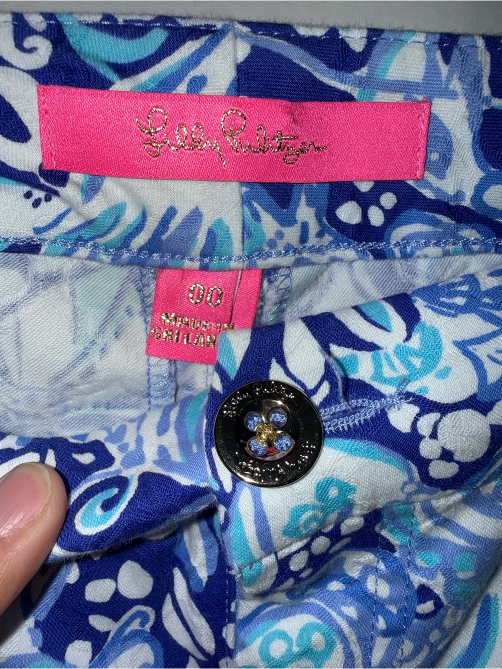 Lilly Pulitzer Blue Paisley Skinny Jeans - Picture 3 of 3